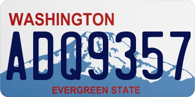 WA license plate ADQ9357