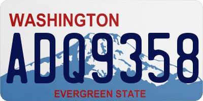 WA license plate ADQ9358