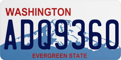 WA license plate ADQ9360