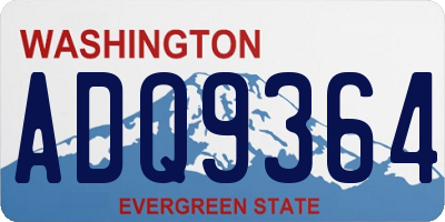 WA license plate ADQ9364