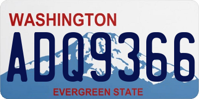 WA license plate ADQ9366
