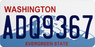 WA license plate ADQ9367