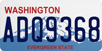 WA license plate ADQ9368