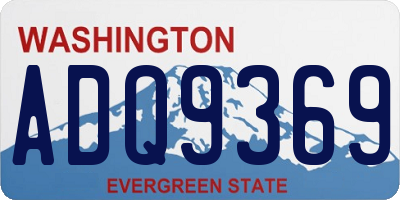 WA license plate ADQ9369