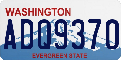 WA license plate ADQ9370