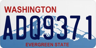 WA license plate ADQ9371