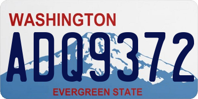 WA license plate ADQ9372