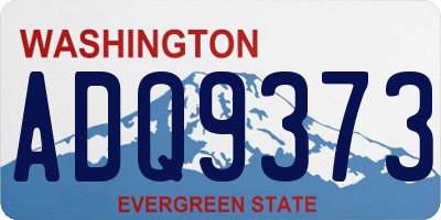 WA license plate ADQ9373