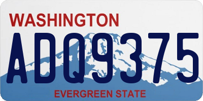WA license plate ADQ9375