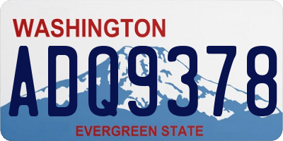WA license plate ADQ9378