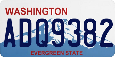 WA license plate ADQ9382