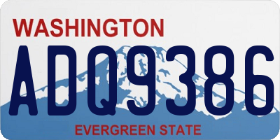 WA license plate ADQ9386