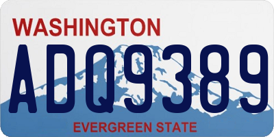 WA license plate ADQ9389