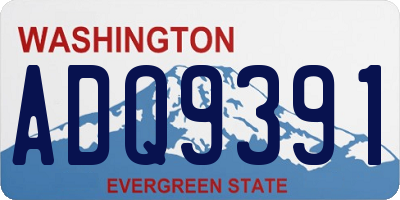 WA license plate ADQ9391