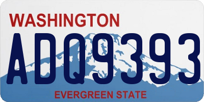 WA license plate ADQ9393
