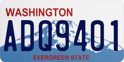 WA license plate ADQ9401