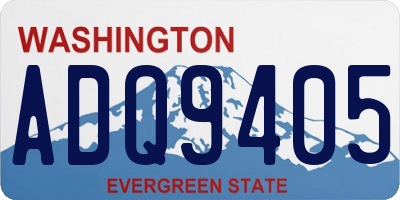 WA license plate ADQ9405