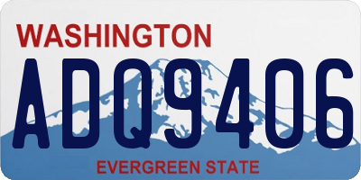 WA license plate ADQ9406