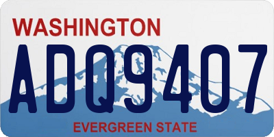 WA license plate ADQ9407