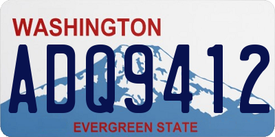 WA license plate ADQ9412