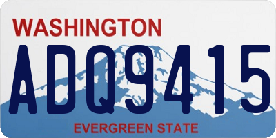 WA license plate ADQ9415