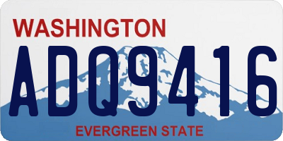 WA license plate ADQ9416