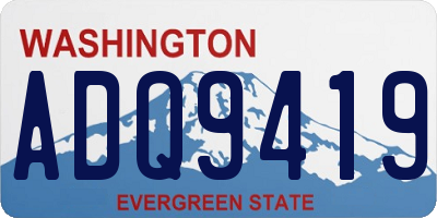 WA license plate ADQ9419