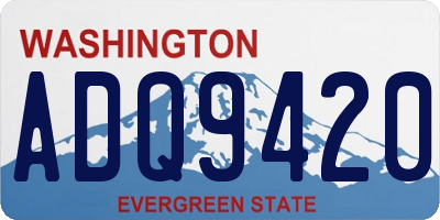 WA license plate ADQ9420