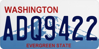 WA license plate ADQ9422