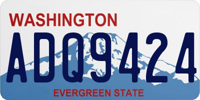 WA license plate ADQ9424