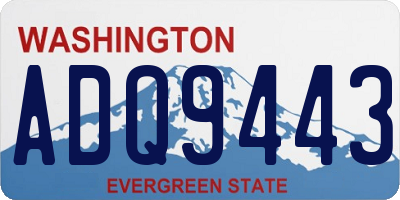 WA license plate ADQ9443