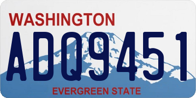 WA license plate ADQ9451