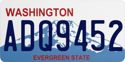 WA license plate ADQ9452