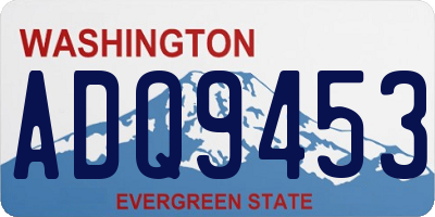 WA license plate ADQ9453