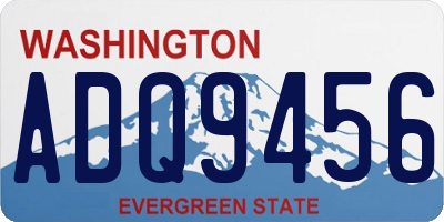 WA license plate ADQ9456