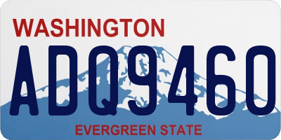 WA license plate ADQ9460