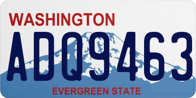 WA license plate ADQ9463