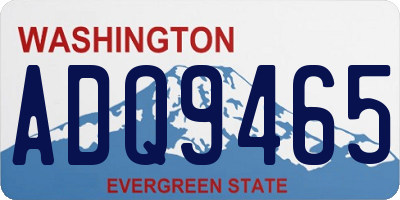 WA license plate ADQ9465