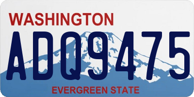 WA license plate ADQ9475