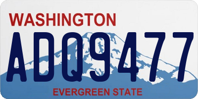 WA license plate ADQ9477