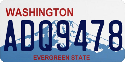 WA license plate ADQ9478