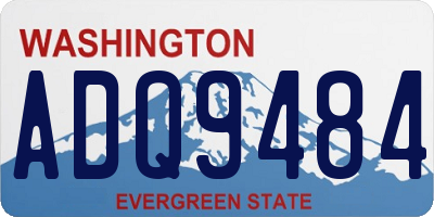 WA license plate ADQ9484