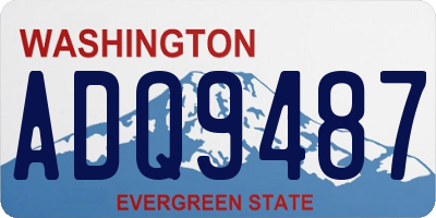 WA license plate ADQ9487
