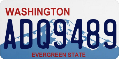 WA license plate ADQ9489