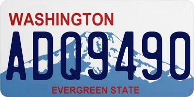 WA license plate ADQ9490