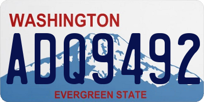 WA license plate ADQ9492