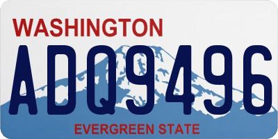 WA license plate ADQ9496