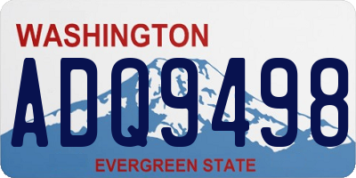 WA license plate ADQ9498
