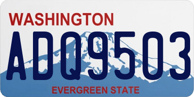 WA license plate ADQ9503