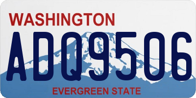 WA license plate ADQ9506